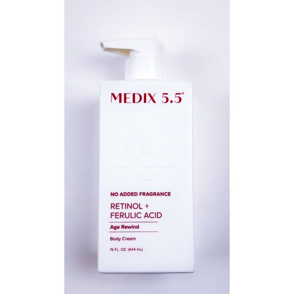 Medix 5.5 Retinol + Ferulic Acid Body Cream 15 Fl. Oz. Age Rewind No Added Fragr - Picture 1 of 4